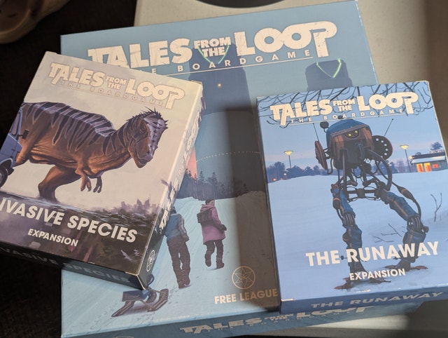 Tales From the Loop boardgame with expansions