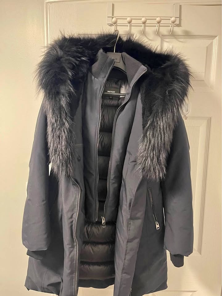 Womans full black Mackage trisha -bx down parka jacket (small) 🥕