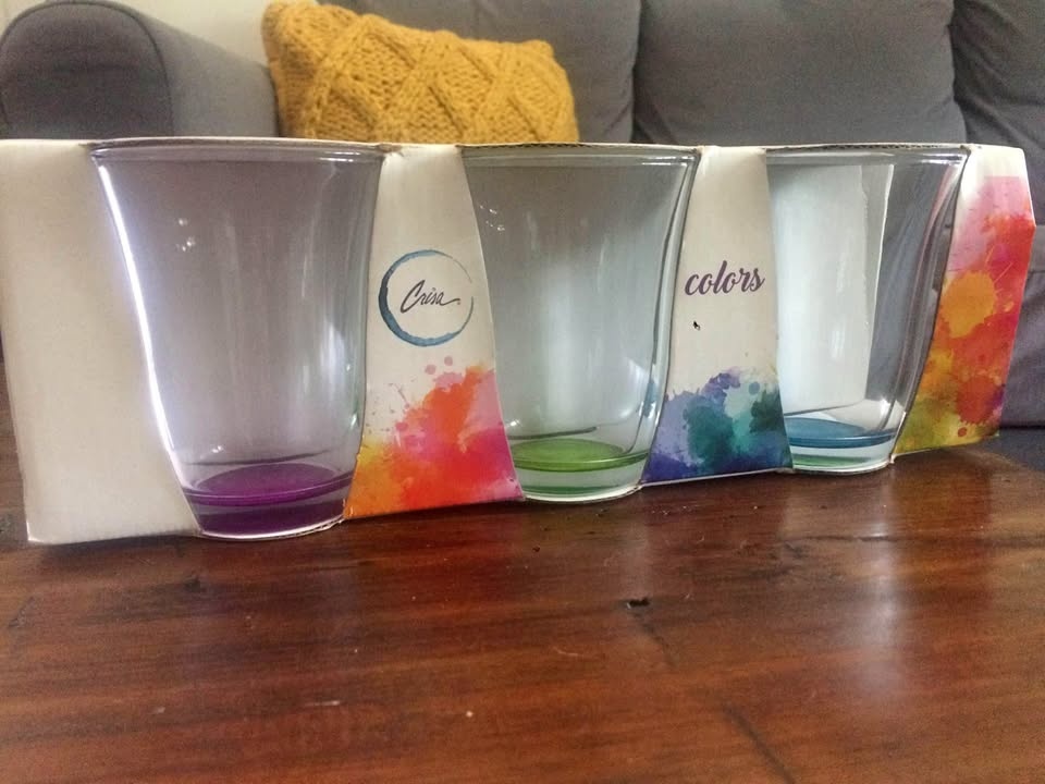 Stackable Libbey glass cups