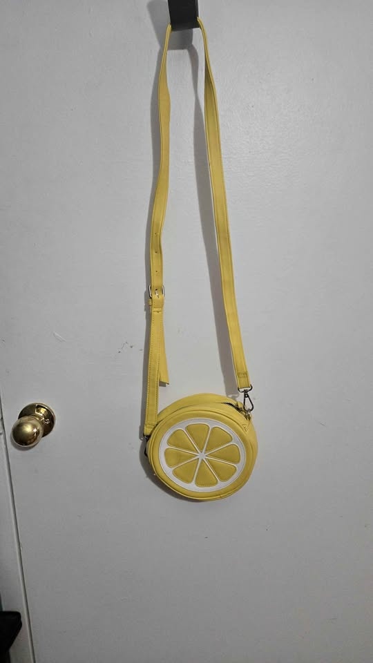 Yellow lemon cross body, shoulder bag