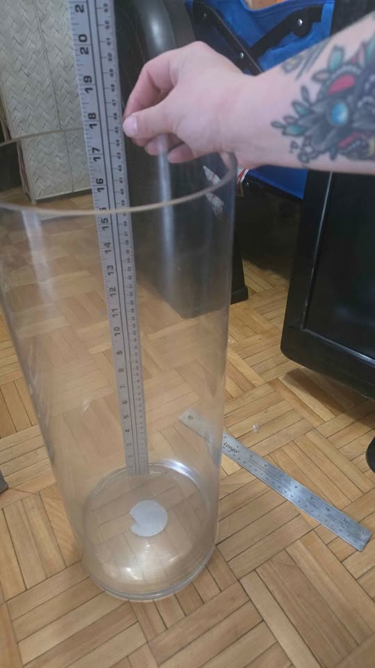 18 inch clear glass cylinder vase Ashland - photo 2