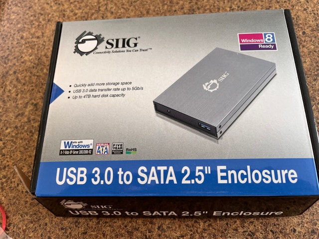 USB 3.0 to SATA 2.5” Enclosure