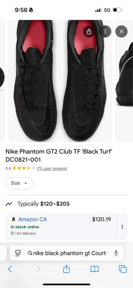 Nike Phantom GT Black Turf Shoes - photo 3