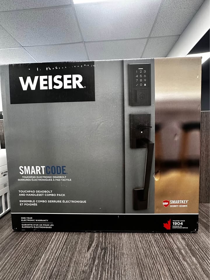 Weiser SmartCode Deadbolt + Handleset (Matte Black) - photo 2