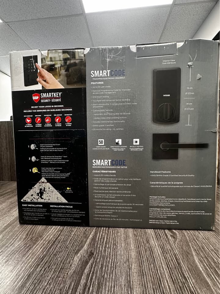 Weiser SmartCode Deadbolt + Handleset (Matte Black) - photo 3