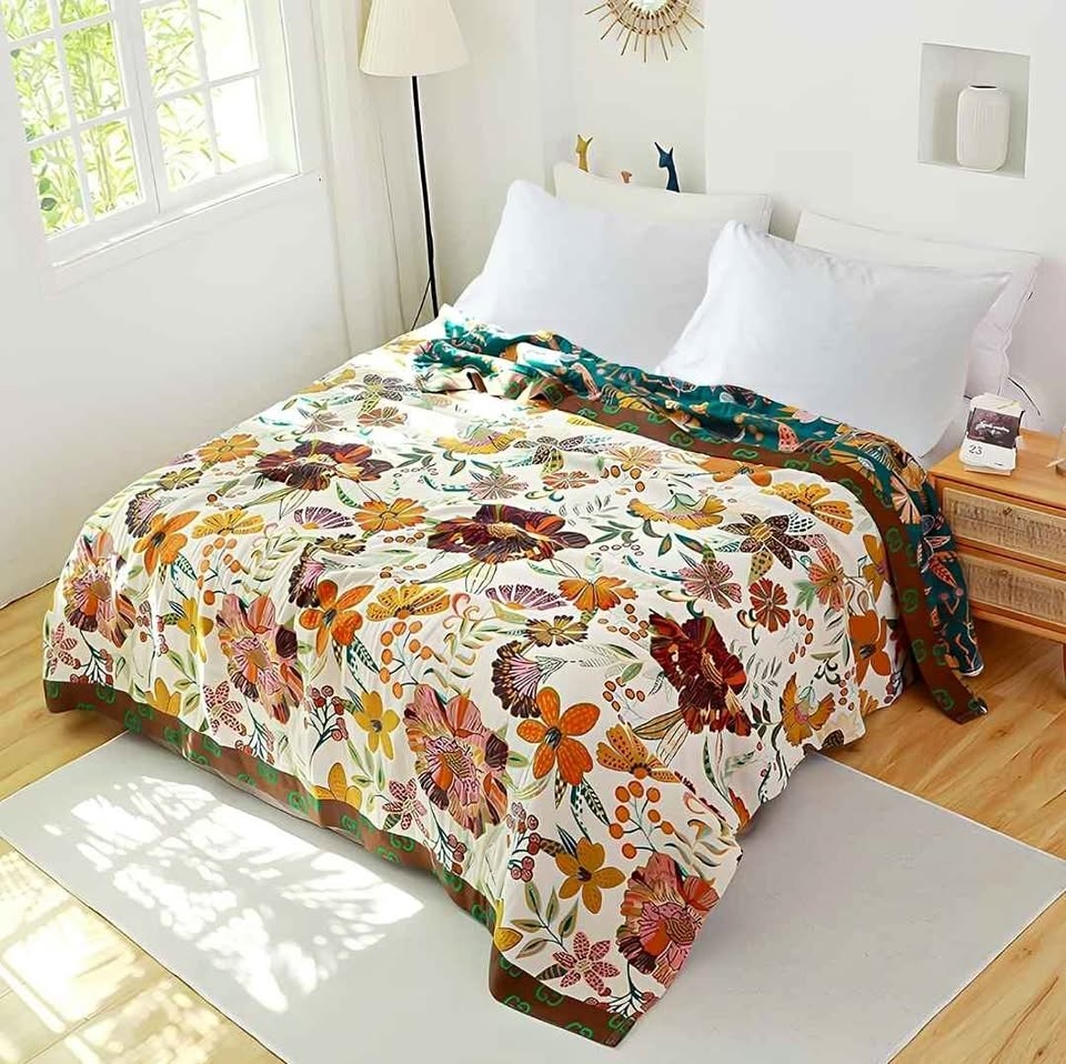 Throw Blanket 100% Cotton Ultrasoft Luxury 60"x80"