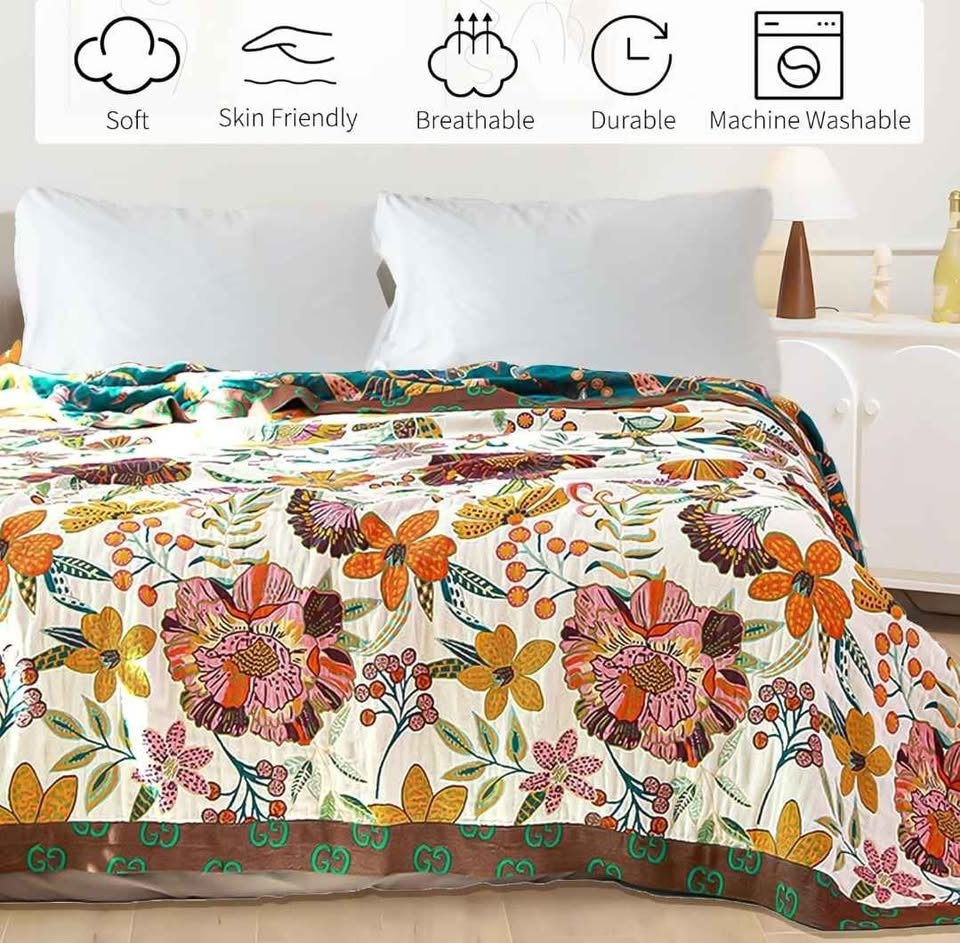 Throw Blanket 100% Cotton Ultrasoft Luxury 60"x80" - photo 2