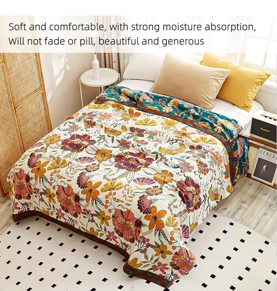 Throw Blanket 100% Cotton Ultrasoft Luxury 60"x80" - photo 4