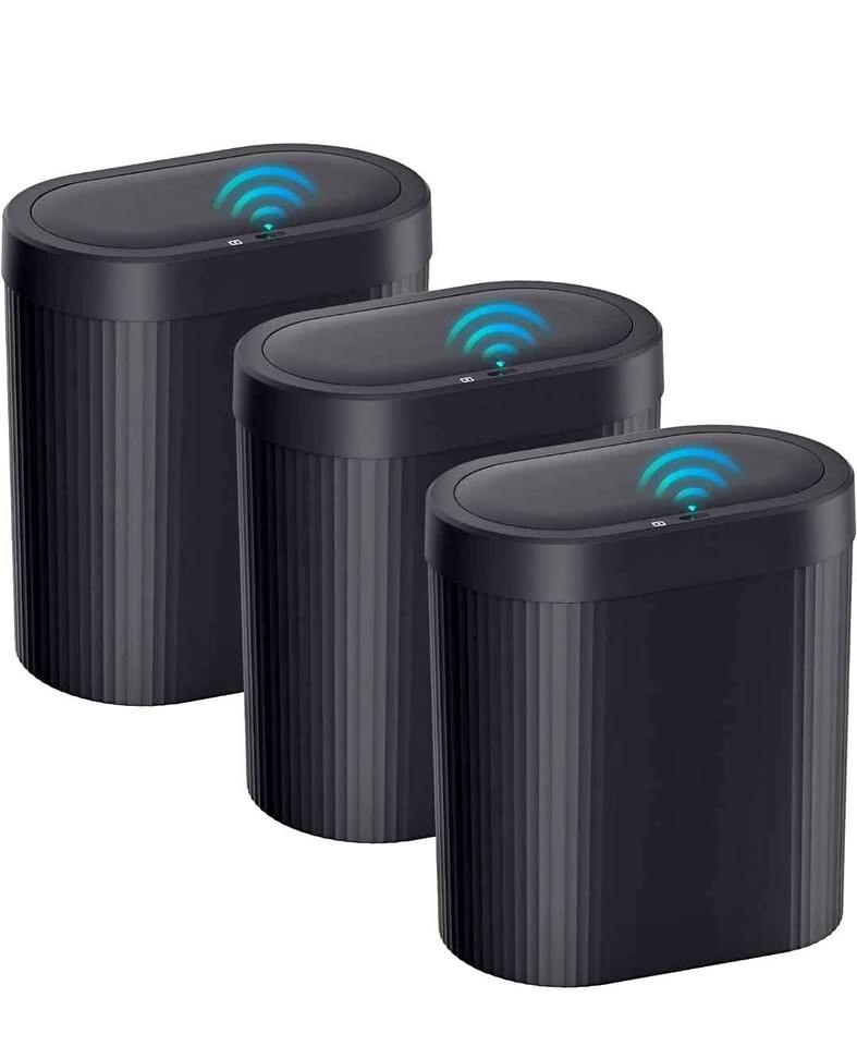 3 Pack Bathroom Trash bin with Lid Automatic Motion Sensor Brand