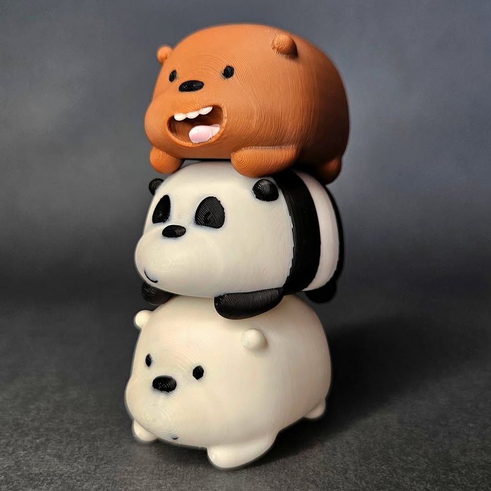 We Bare Bears Stack Figures | Collectibles | Desk Decoration | G