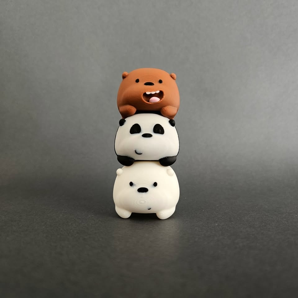 We Bare Bears Stack Figures | Collectibles | Desk Decoration | G - photo 2