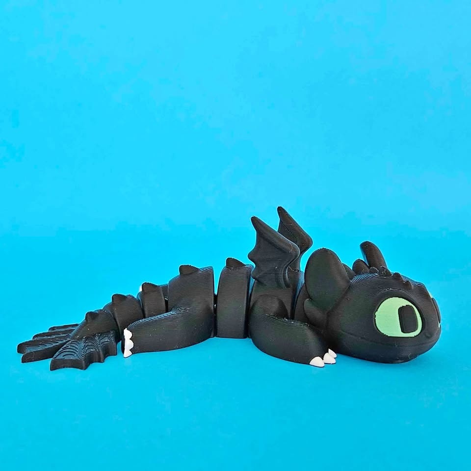 Toothless 3D Printed Figure | Articulated Dragon