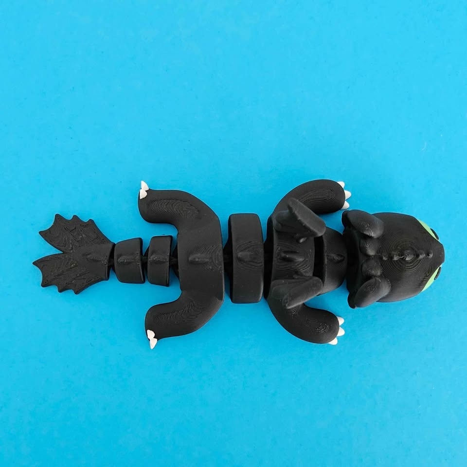 Toothless 3D Printed Figure | Articulated Dragon - photo 2