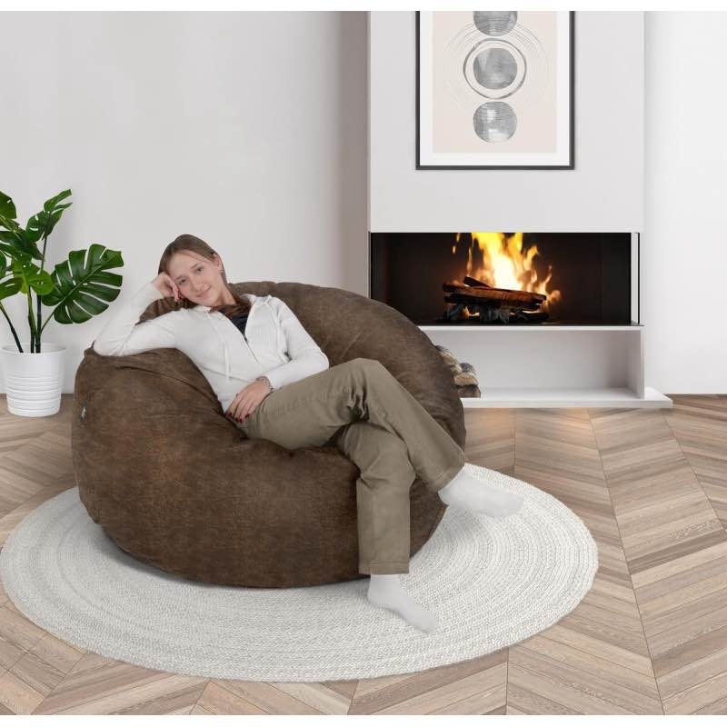 Lounge & Co Jumbo Lounger / Giant Bean Bag Chair – Brown - photo 3