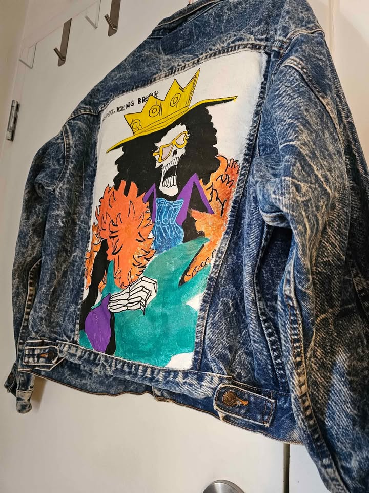 XL One Piece Brook Hand Painted Vintage Levi's Denim Jacket - photo 2