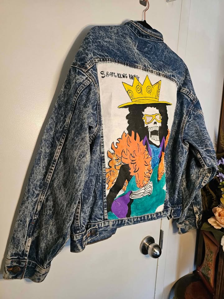 XL One Piece Brook Hand Painted Vintage Levi's Denim Jacket - photo 3