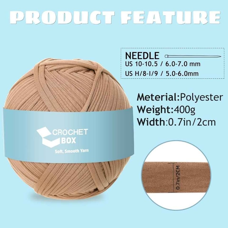 Croheting Knitting 1 Pc Rhick yarn ( Brand new) Light Brown Colo - photo 3