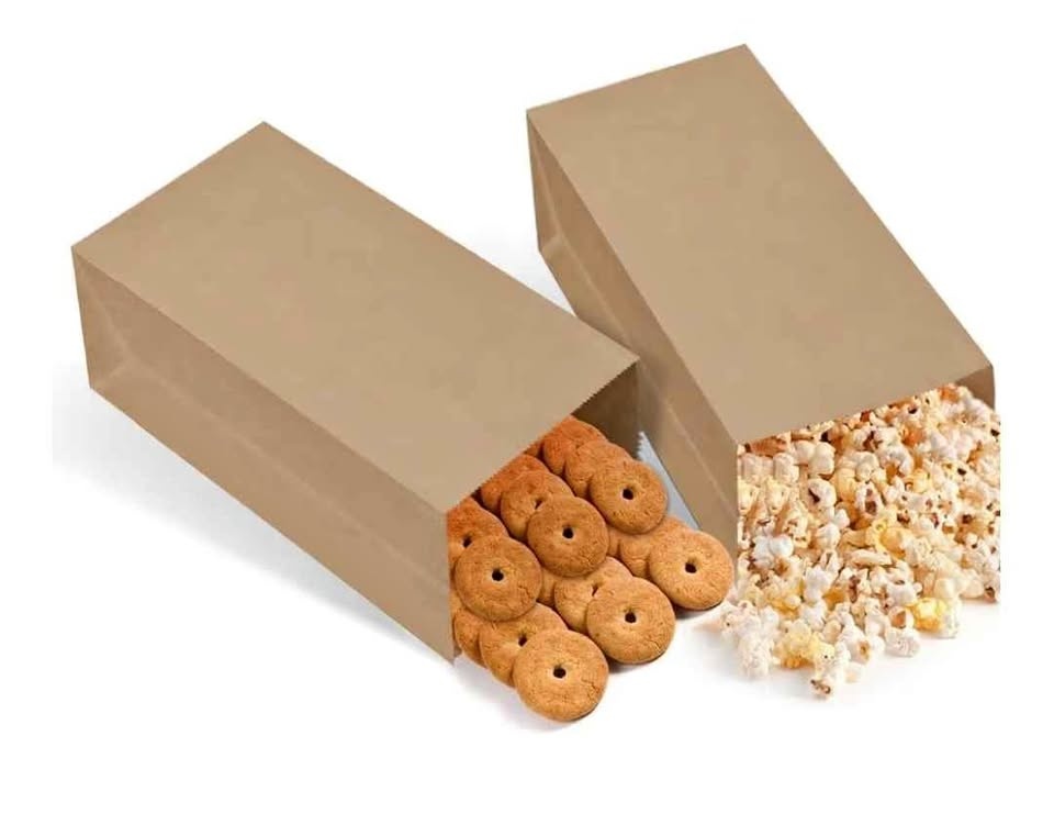50 pcs Brown Kraft Paper Bags 8.5x 5x3 inches