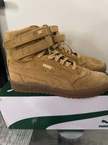 PUMA Sky Women’s Contact Suede Hi-Top Shoes 7.5 Tan Brown