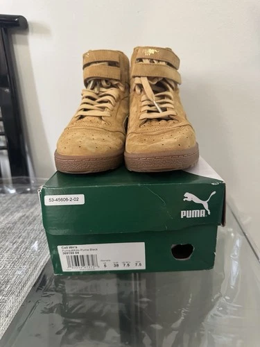 PUMA Sky Women’s Contact Suede Hi-Top Shoes 7.5 Tan Brown - photo 3