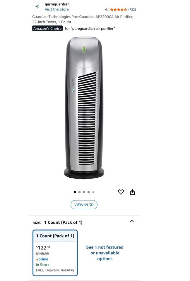 Pure Guardian Air Purifier - photo 3