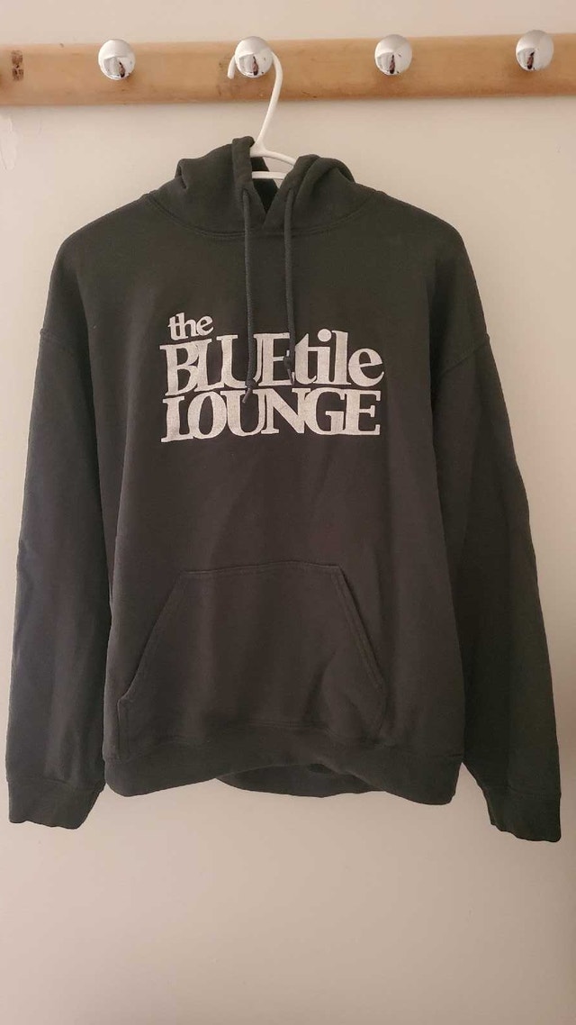 Blue Tile Lounge Dark Green Vintage Hoodie