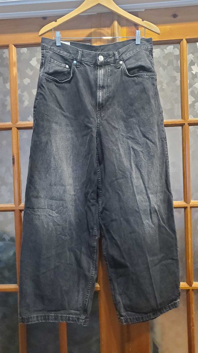 H&M Super Baggy Washed Black Jeans