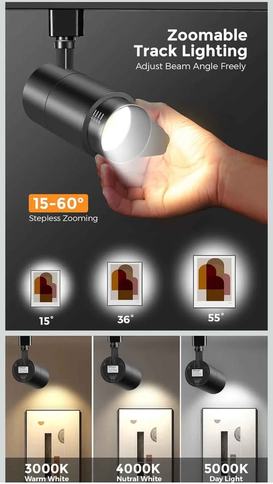 VANoopee LED Track Lighting Heads Dimmable 6 pack - photo 3