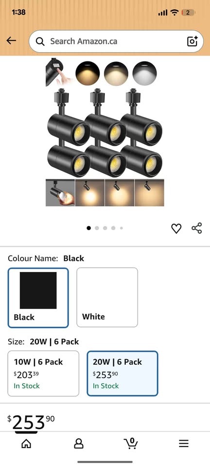 VANoopee LED Track Lighting Heads Dimmable 6 pack - photo 2