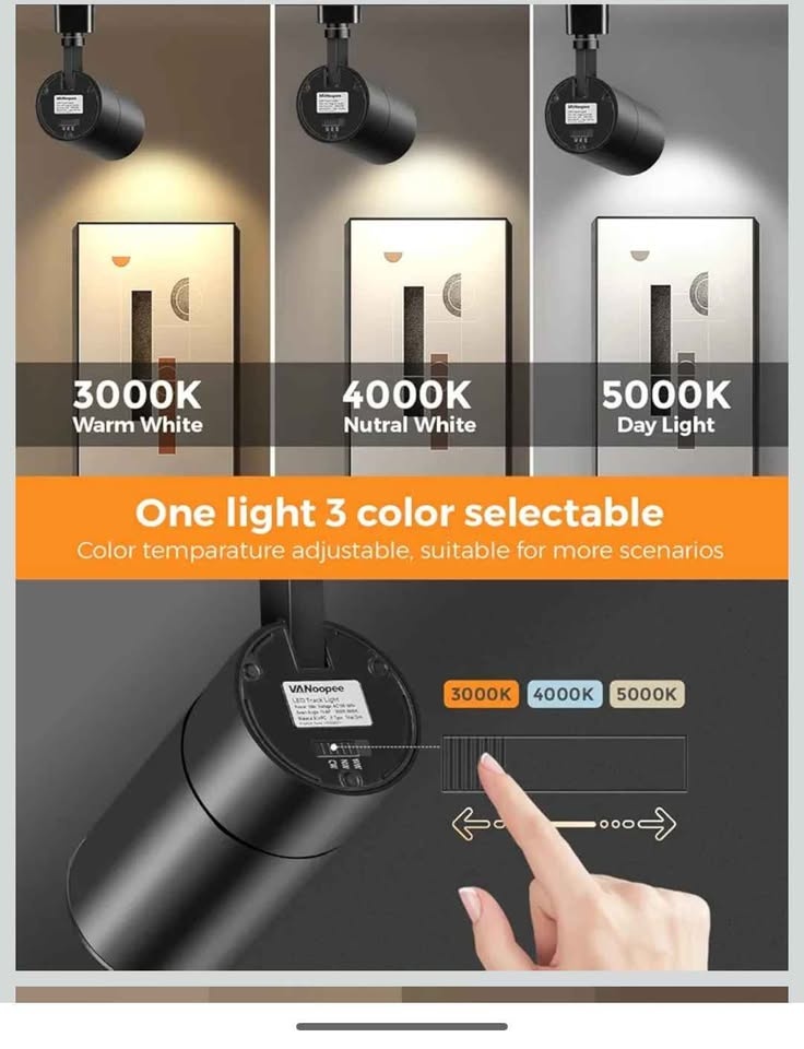 VANoopee LED Track Lighting Heads Dimmable 6 pack - photo 5