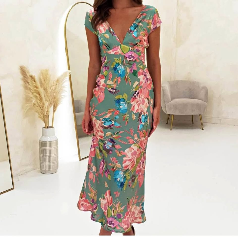 Floral Satin Dress 4/6
