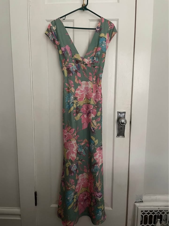 Floral Satin Dress 4/6 - photo 3