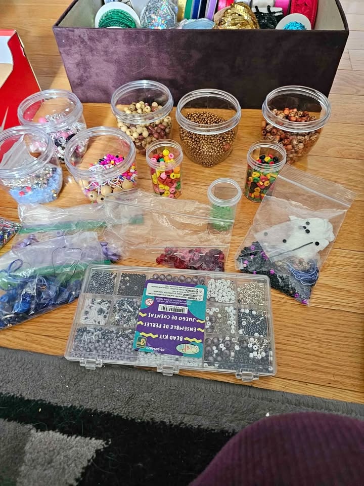Beads, ribbons, Lace edgings, findings, and much more