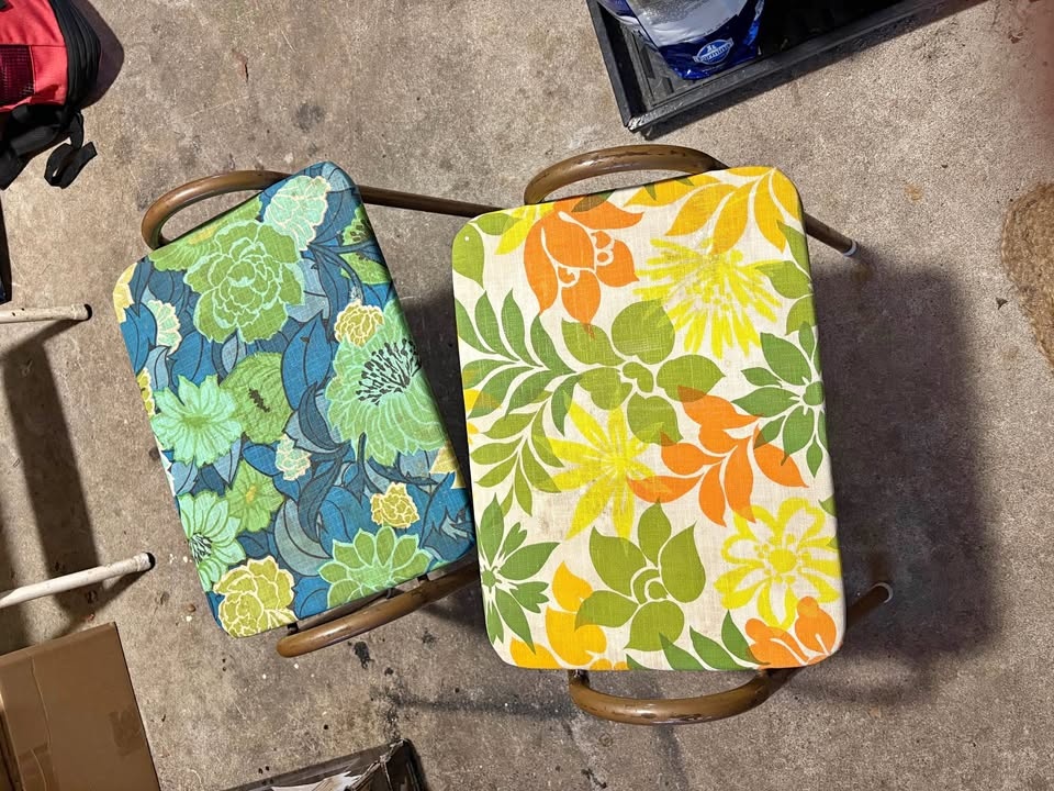Vintage stacking stools