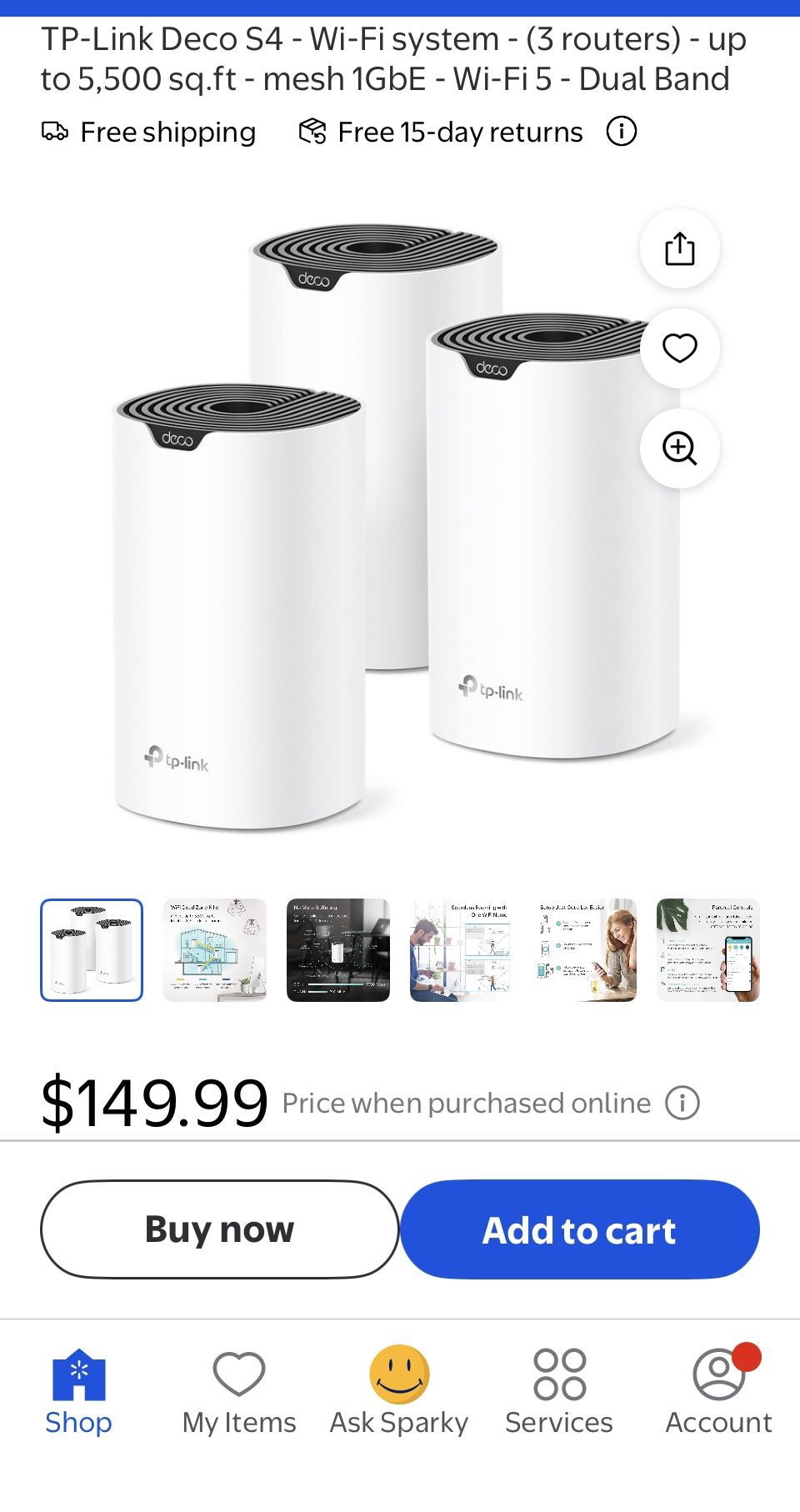 TP-Link Deco S4 Home Mesh 3-pack WiFi System - photo 3
