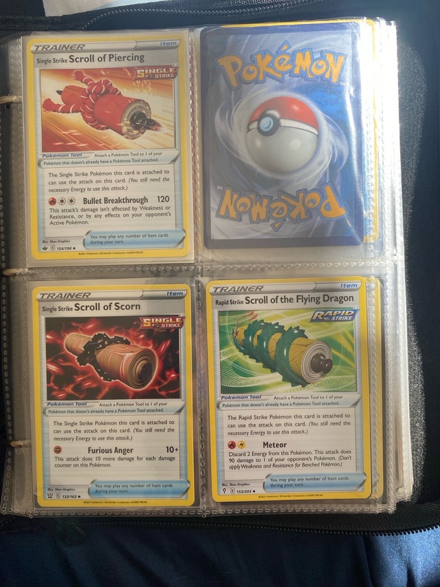Pokemon binder with Pokemon cards