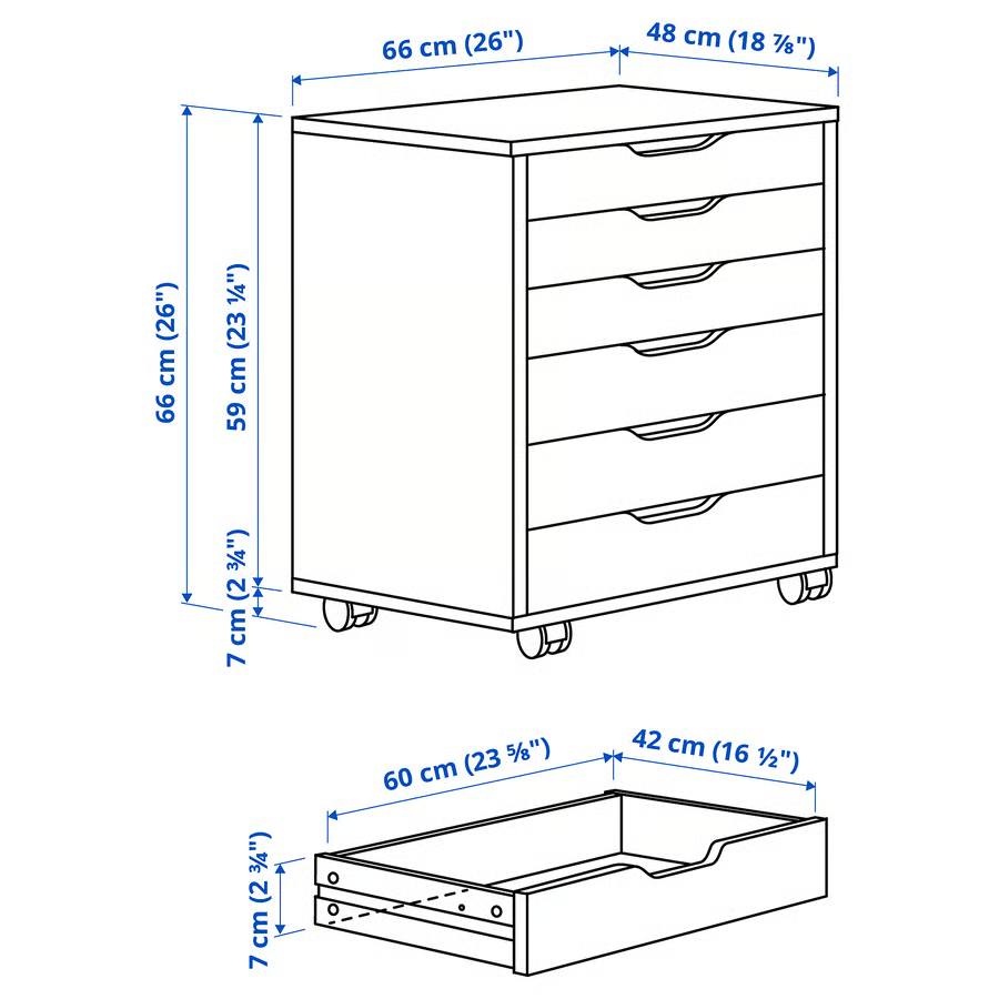 IKEA ALEX Drawer Unit on Casters (Black) (YES, ITS STILL AVAILAB