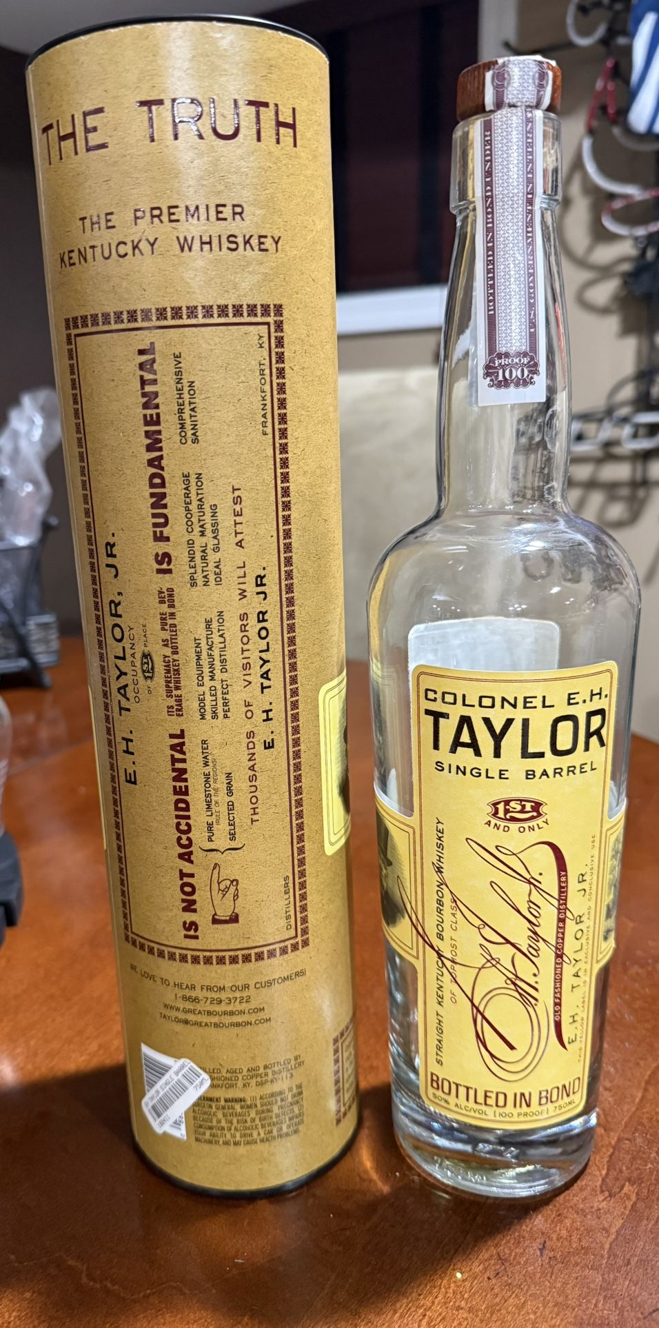 Empty Colonel E.H. Taylor Bottle and Tube - photo 2
