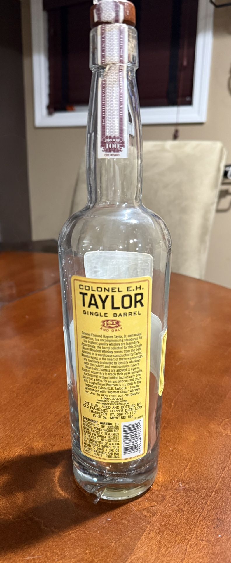 Empty Colonel E.H. Taylor Bottle and Tube - photo 5