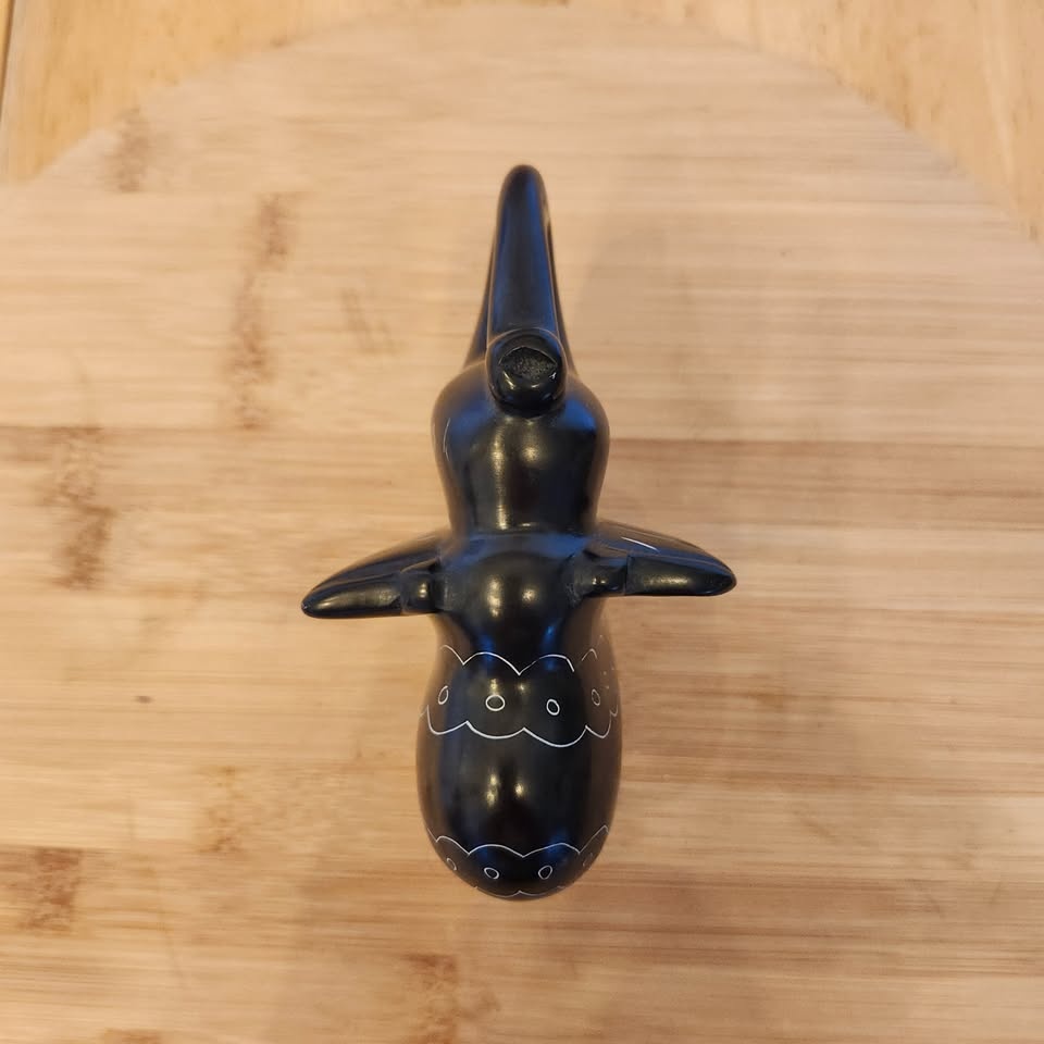 Soapstone Black Elephant Sculpture, Figurine - photo 5