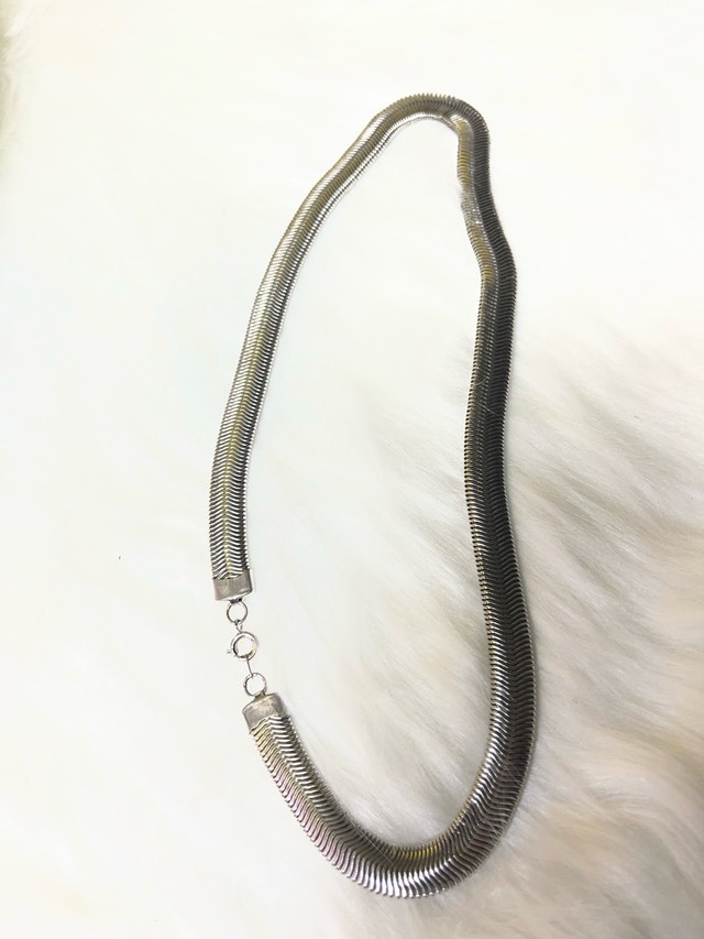 Silver Tone Snake Chain Necklace - photo 2