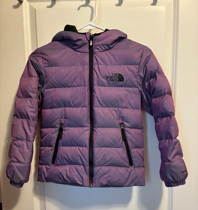 Cranston: Girls North Face reversible puffer jacket Sz S 7/8