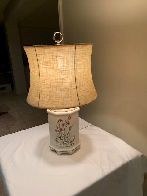 Table Lamp Botanical Stunning Anthony's Art Design 1980's - photo 3