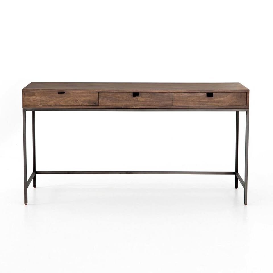 Solid Wood Four Hands Trey Modular Writing Desk