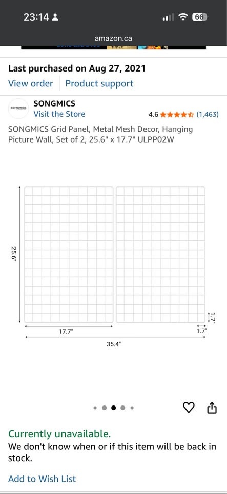 SONGMICS Grid Panel, Metal Mesh Decor, Set of 2 - photo 4