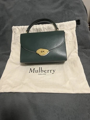 Mulberry Lana Handbag Shoulder Top Handle Turn Lock 2-Way Leathe