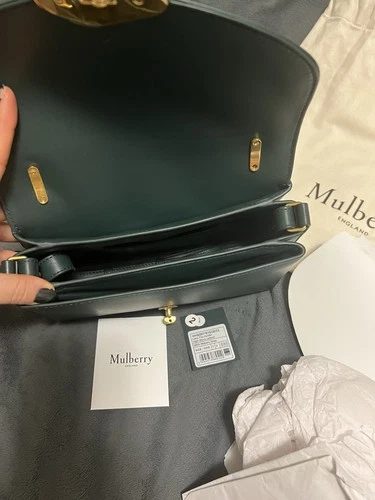 Mulberry Lana Handbag Shoulder Top Handle Turn Lock 2-Way Leathe - photo 3
