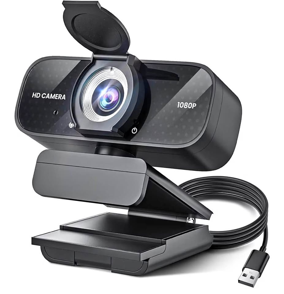 HD Webcam with Microphone, Noise Cancellation