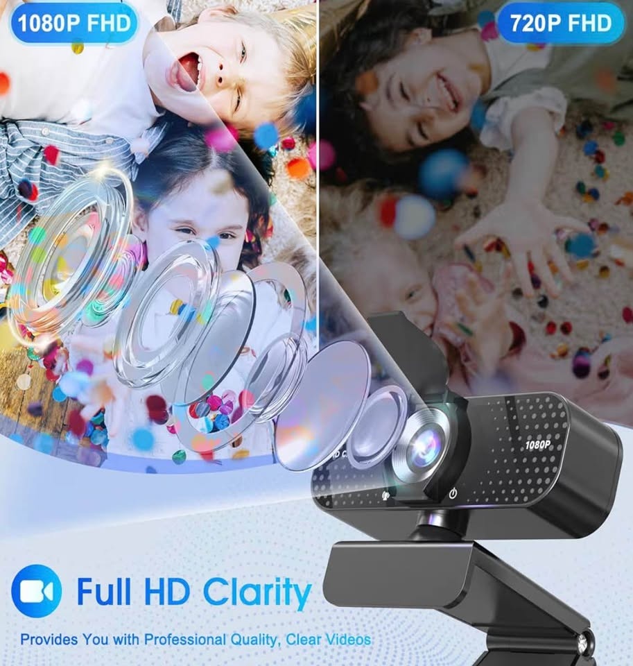 HD Webcam with Microphone, Noise Cancellation - photo 2