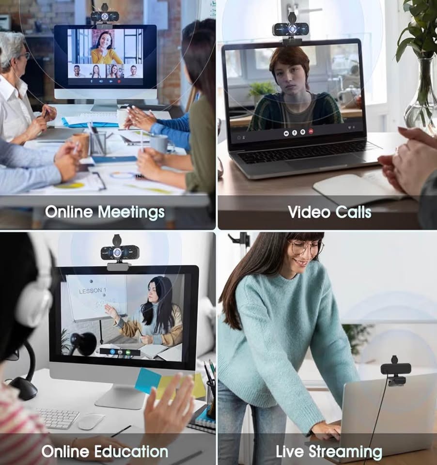 HD Webcam with Microphone, Noise Cancellation - photo 5